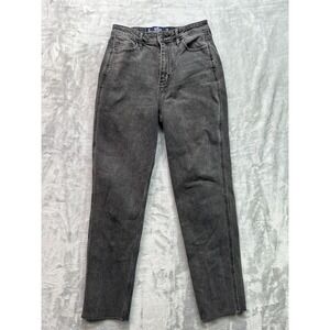 Hollister Womens Sz 3R Designer Jeans Black Ultra High Rise Mom Jean Ladies Pant